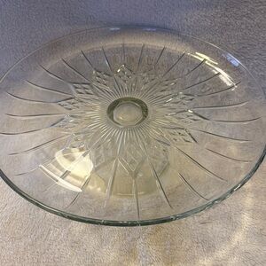 Anchor Hocking  Cake Stand, Embossed Patterned